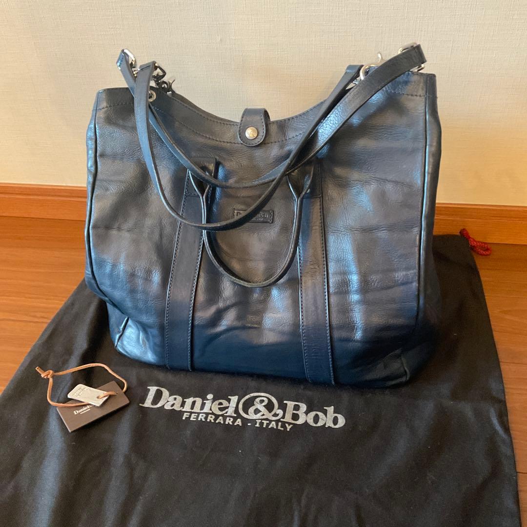 Daniel & Bob ネイビーレザートートバッグ Daniel & Bob（ダニエル アンド ボブ） トートバッグ FREE ネイビー