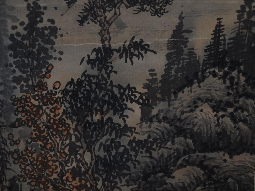 中国 清時代 古掛け軸「紙本」肉筆保証 中国画家 唐物唐本 DE433A4-4の