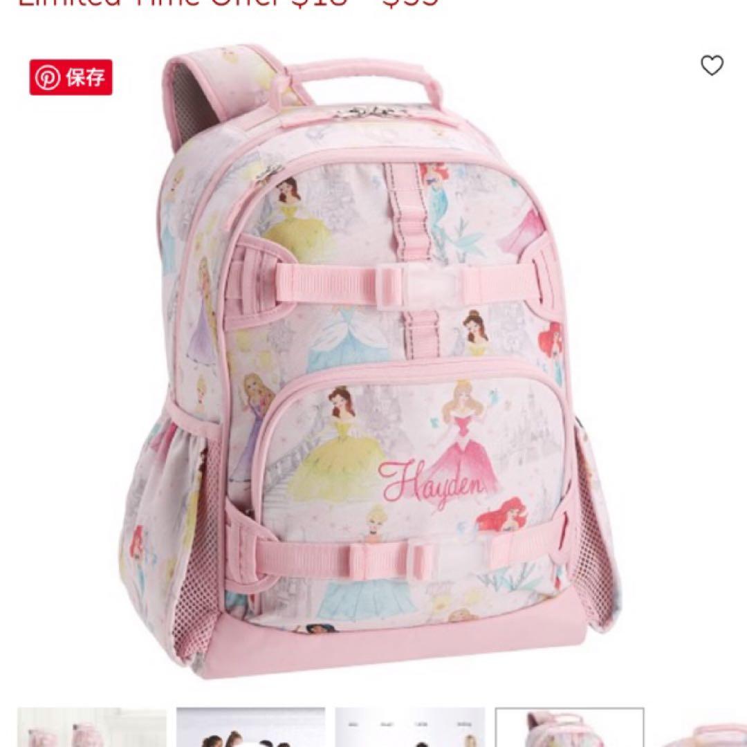 新品未使用 ポッタリーバーン ピンク プリンセス ディズニー リュック バッグ ポッタリーバーン ディズニー プリンセス リュック ピンク ミニ 1-4歳