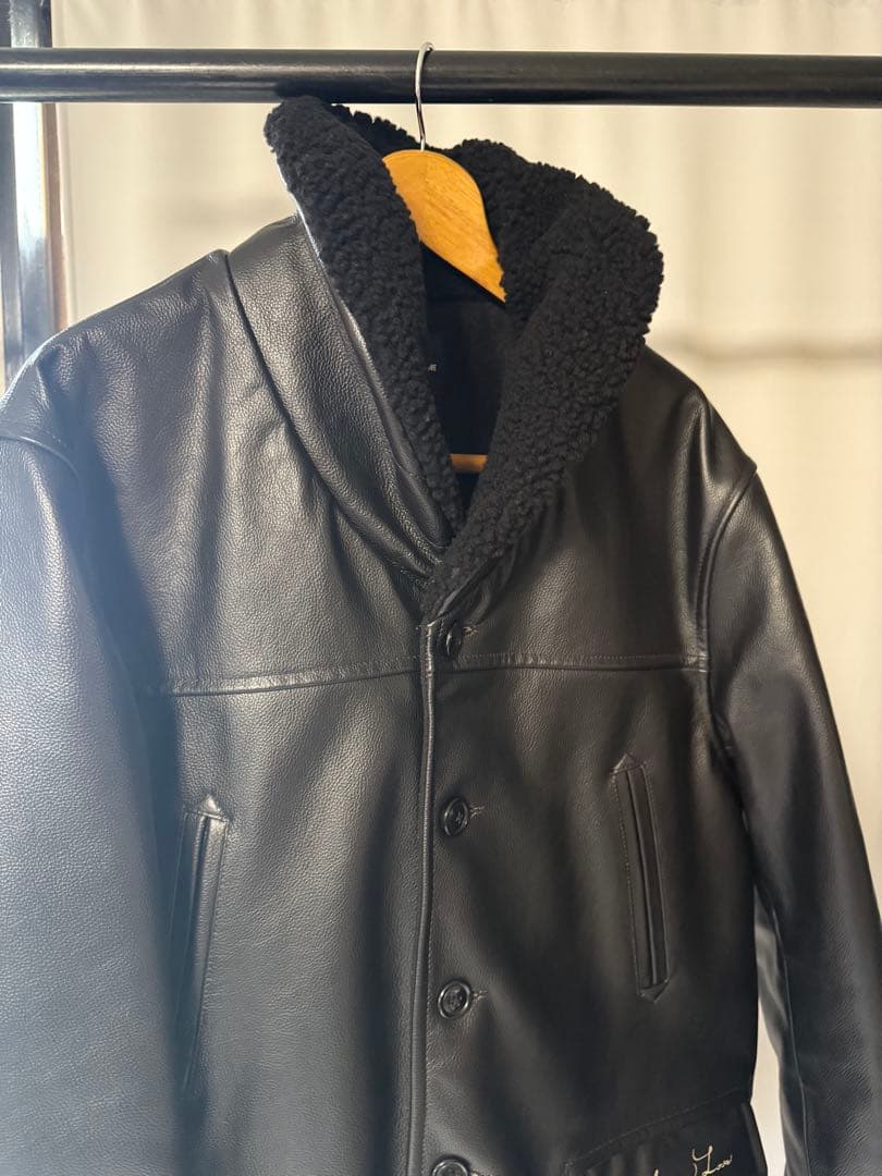 UNCHANGING LOVE [アンチェンジングラブ]レザーカーコート XL - メルカリ