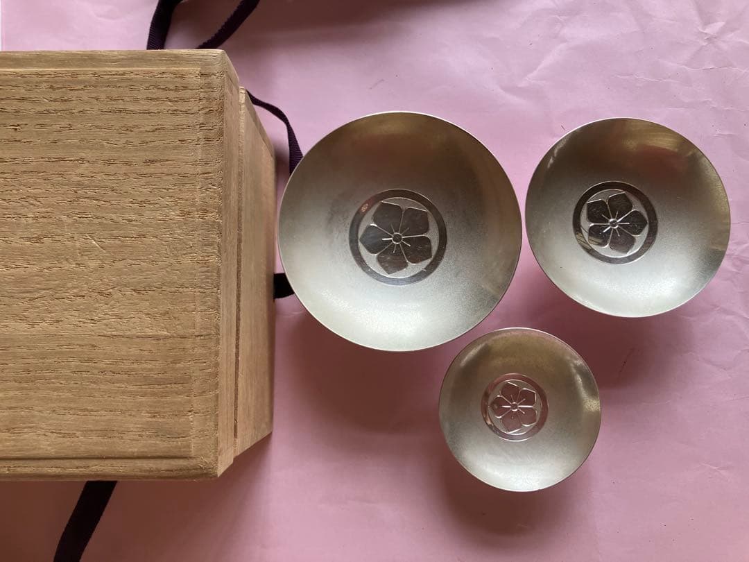 純銀　盃　4点セット(170.1g)