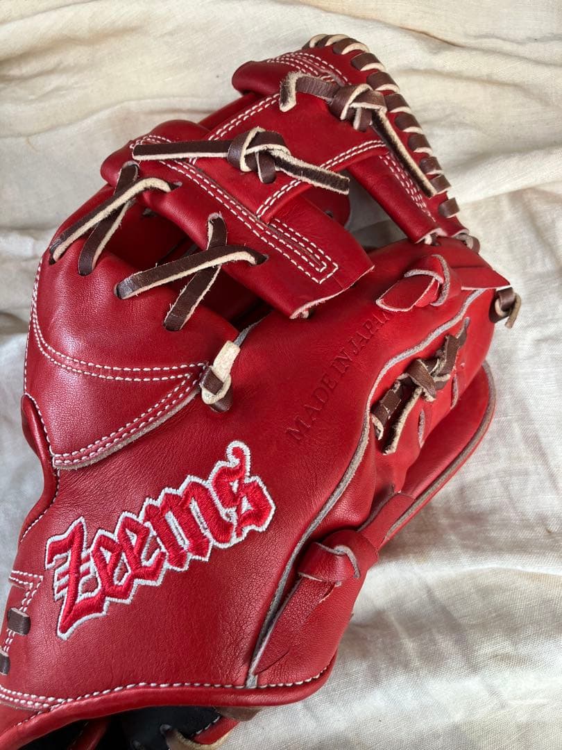 Zaems 硬式グローブ レッド SV520SBHN ミズノ(MIZUNO) 野球 硬式グローブ 投手用 ゴールデンエイジ硬式用