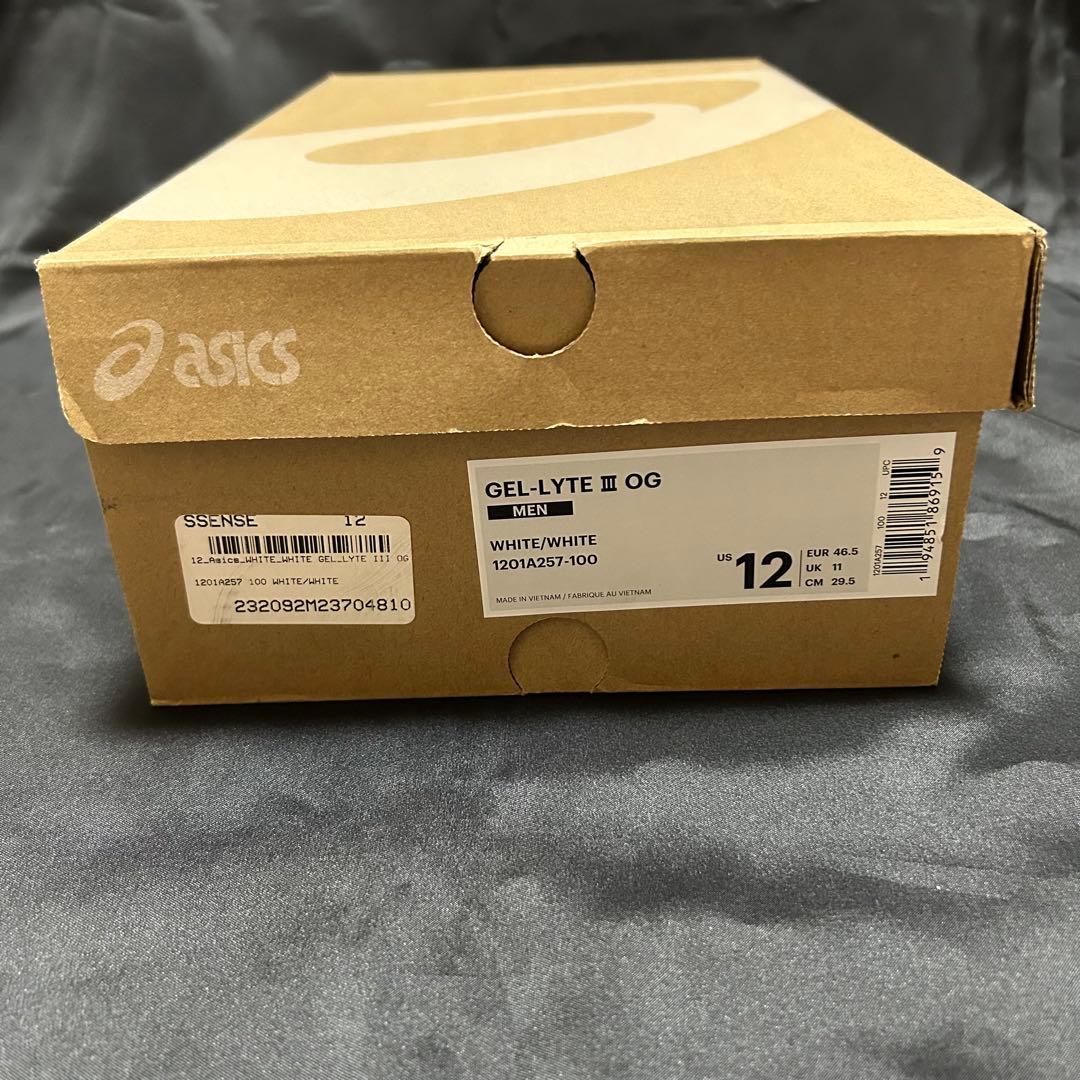 未使用　ASICS GEL-LYTE III OG ホワイト　29.5cm