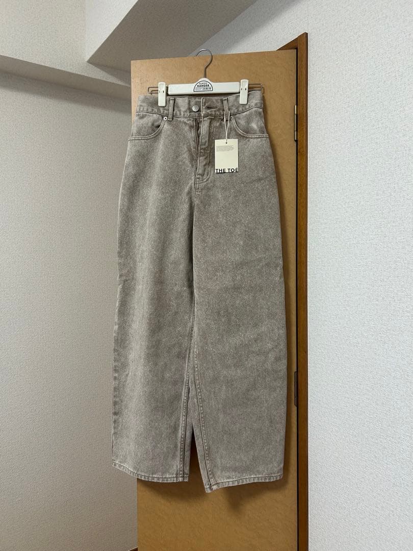 THETOE オリンピアデニムパンツハイウエスト ワイドレッグデニム S