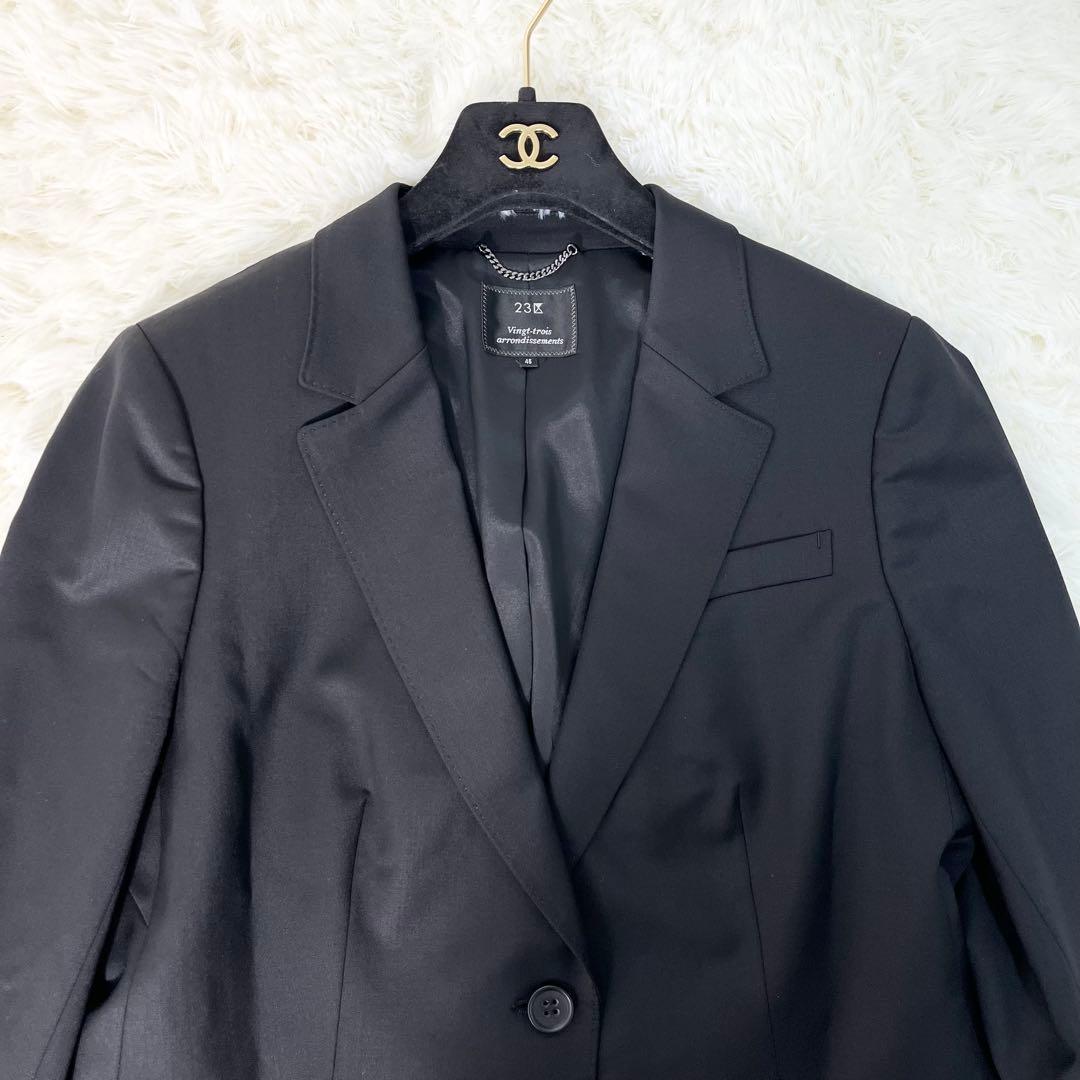 さんちゃん☆大きいサイズ3XL☆美品☆23区 スーツ 3点セット ブラック