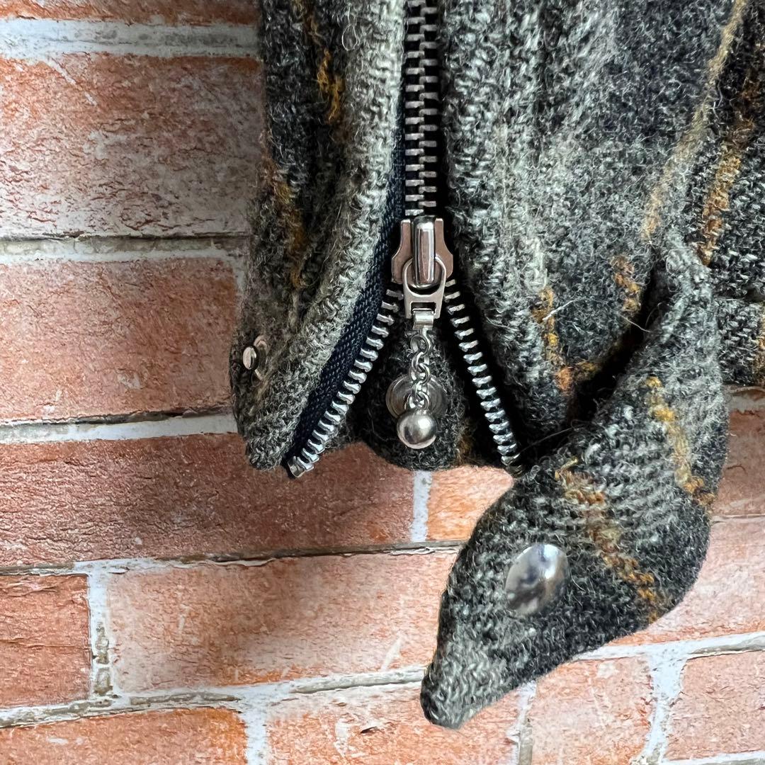 ローライダーxハリスツイード シングルライダースツイードチェック