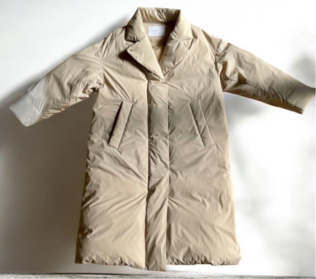 超美品】ダンスキン ハイロフトダウンコートMサイズ サンドベージュ
