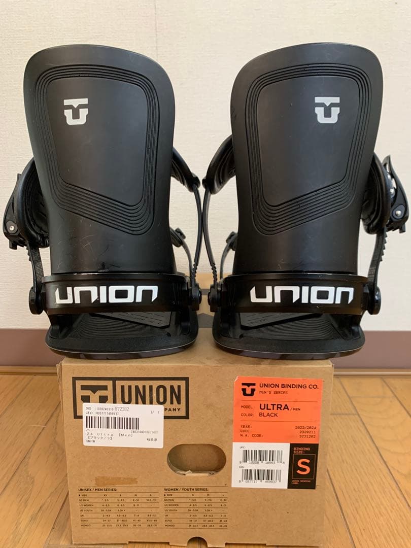 UNION ULTRA メンズ ビンディング ブラック S サイズ2023-24 UNION BINDING UNION BINDINGS ULTRA [MEN] 2023-2024 / ユニオン
