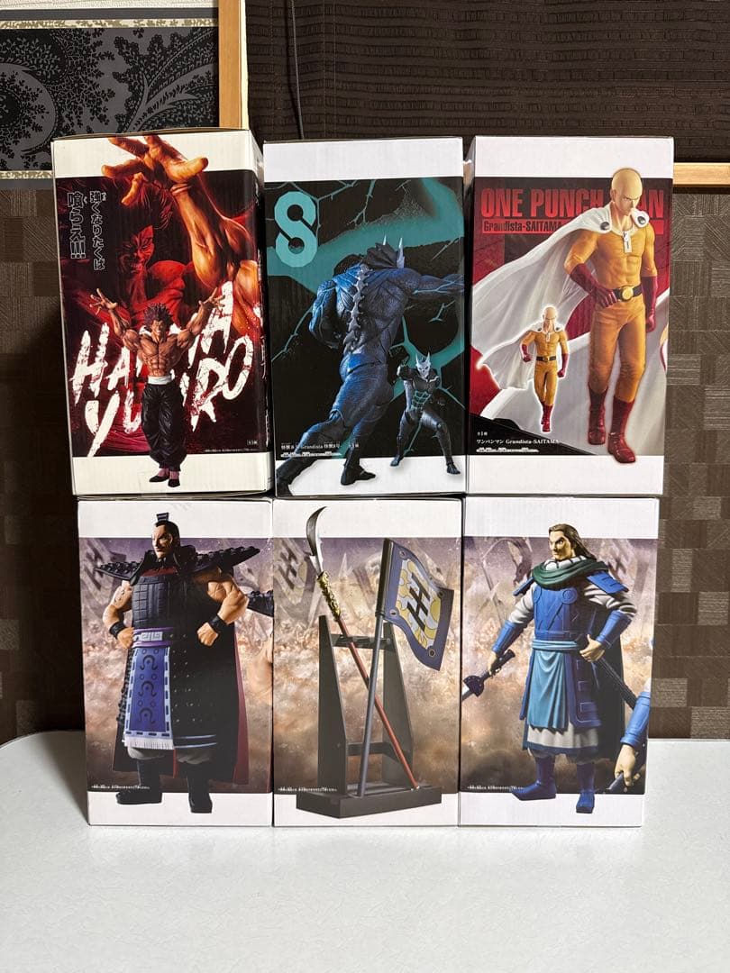 フィギュア　６点(キングダム　刃牙　ワンパンマン　怪獣8号)