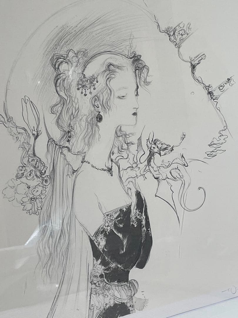 ☆ 真作保証 天野喜孝 少女 絵画【ティナ】ファイナルファンタジー6