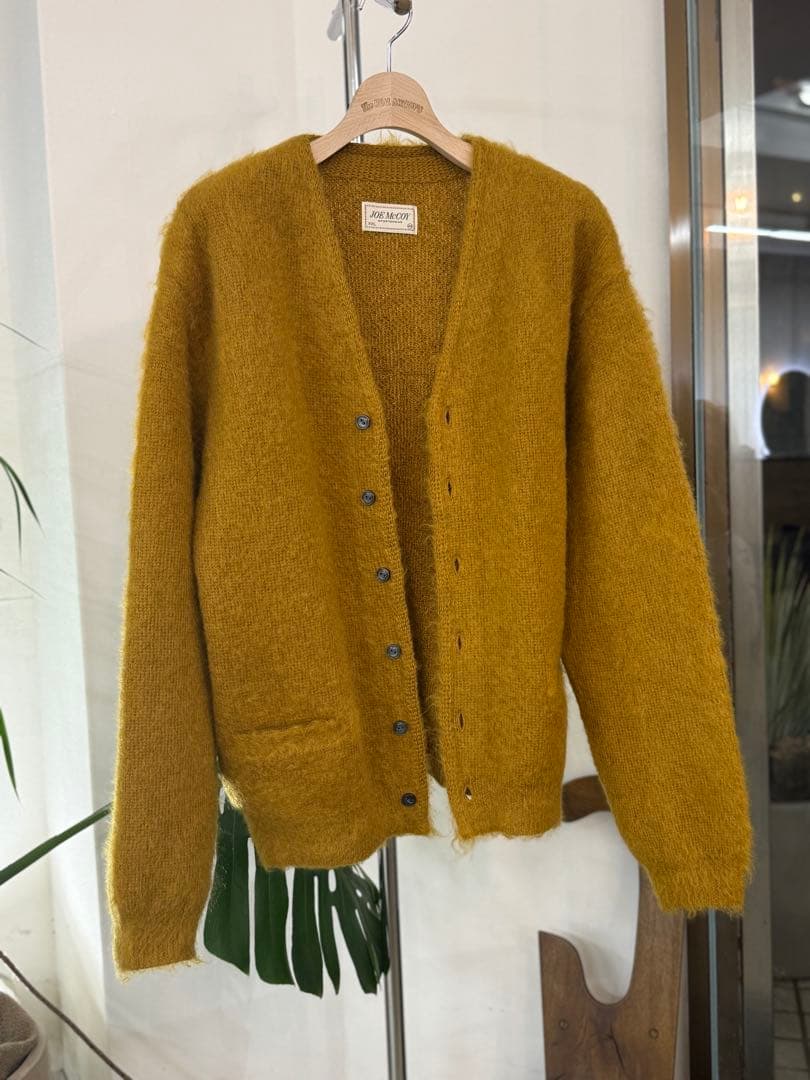 美品リアルマッコイズモヘアカーディガンXXLマスタードジョーBUCO