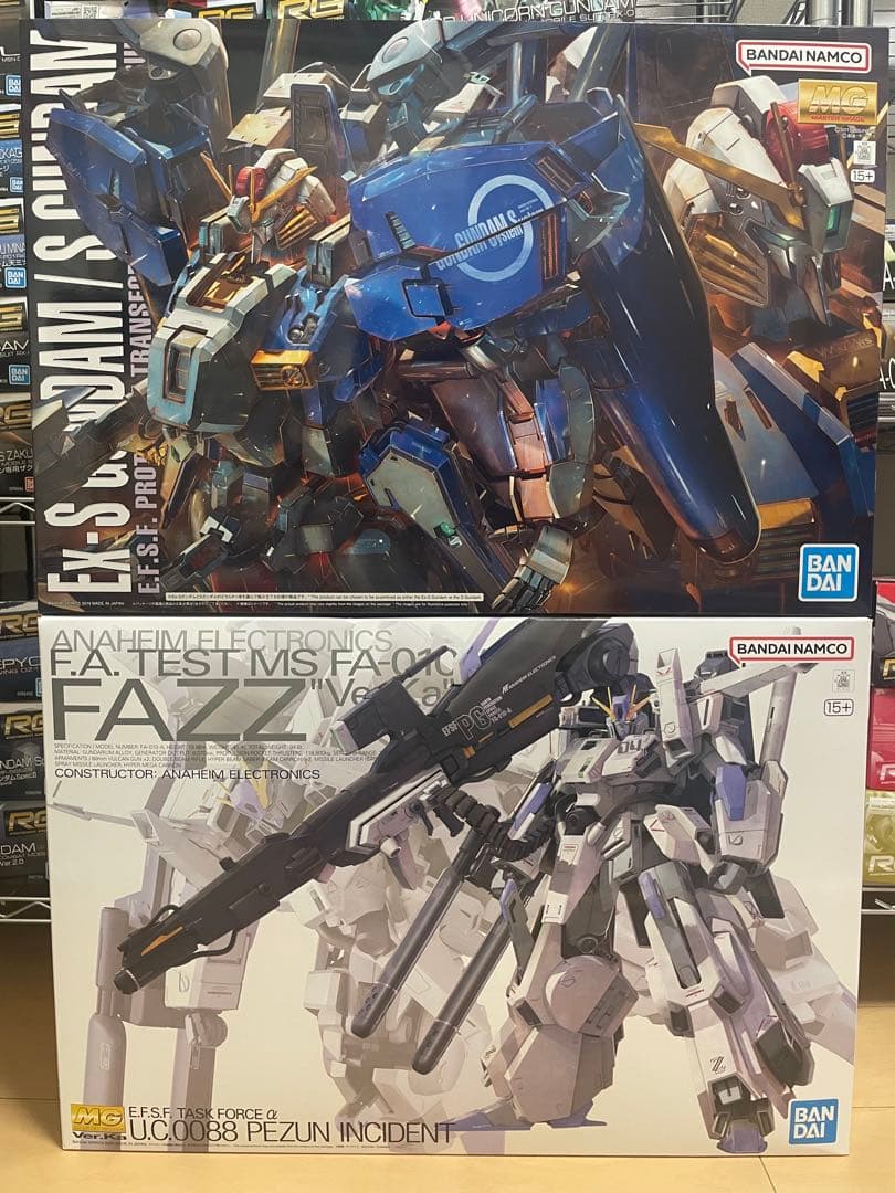 新品未開封　Ex-S Gundam / Fazz 1/100キット BANDAI MG FA-010-A FAZZ 1/100 Master Grade Gundam Model Kit Japan