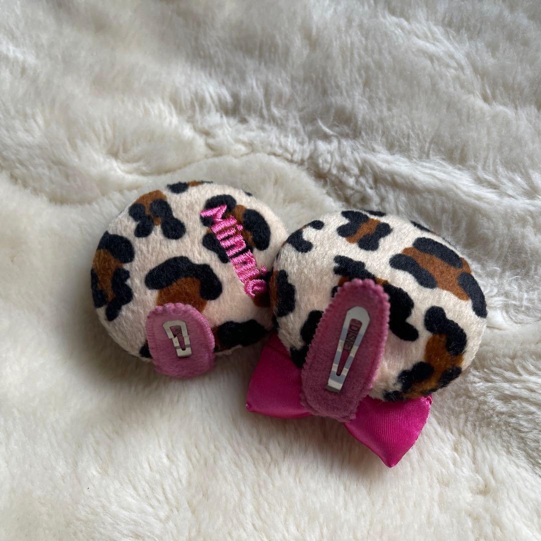 ミニーマウス ヘアピン ピン留め ディズニー 豹柄 ディズニー ミニー