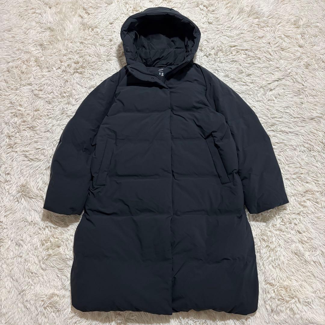 美品 2024年最新 ユニクロ シームレスダウンロングコート 撥水 希少