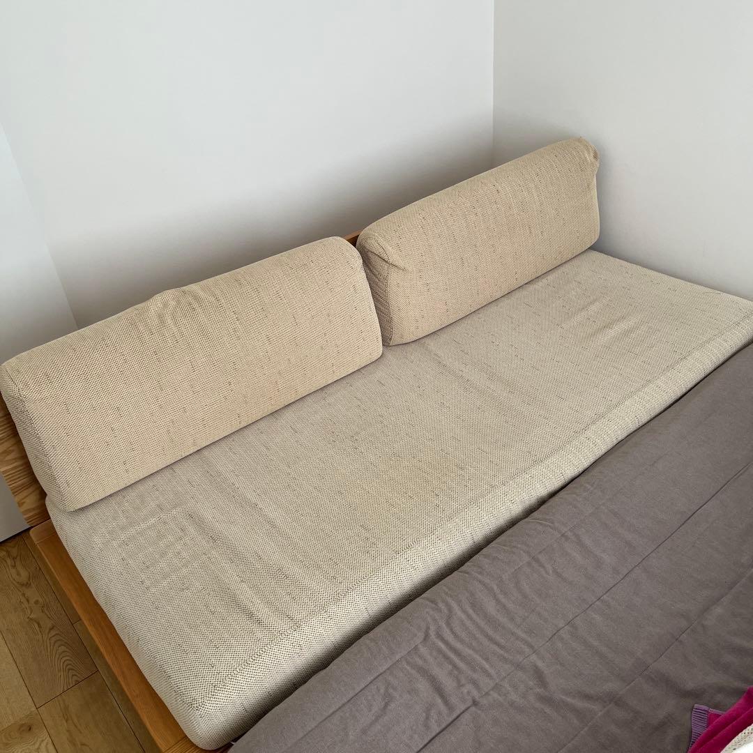 無印良品 木製ベッドフレーム用クッションパーツのみ ソファベッド セミシングル SANKI CORPORATION（サンキコーポレーション） ベッドフレーム