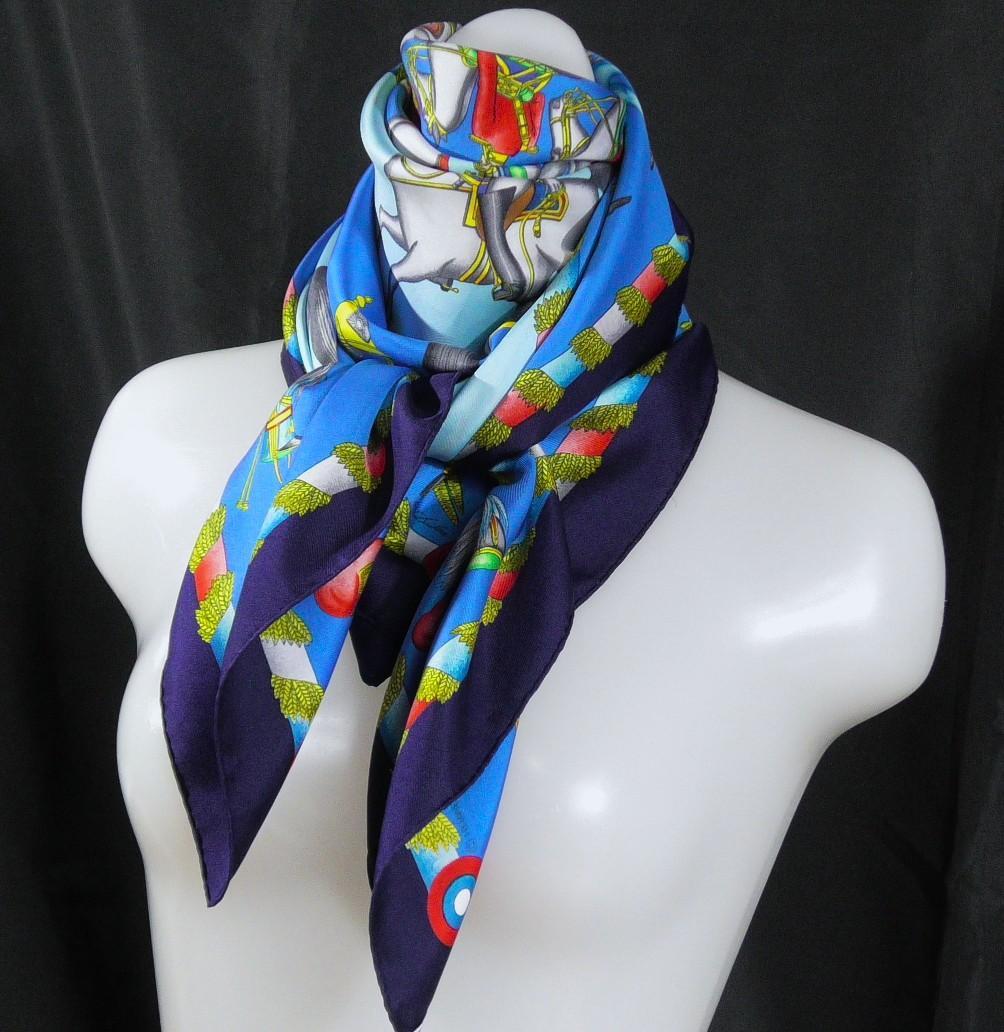 極美品 HERMES エルメス 大判スカーフ カレ90 D559 - メルカリ