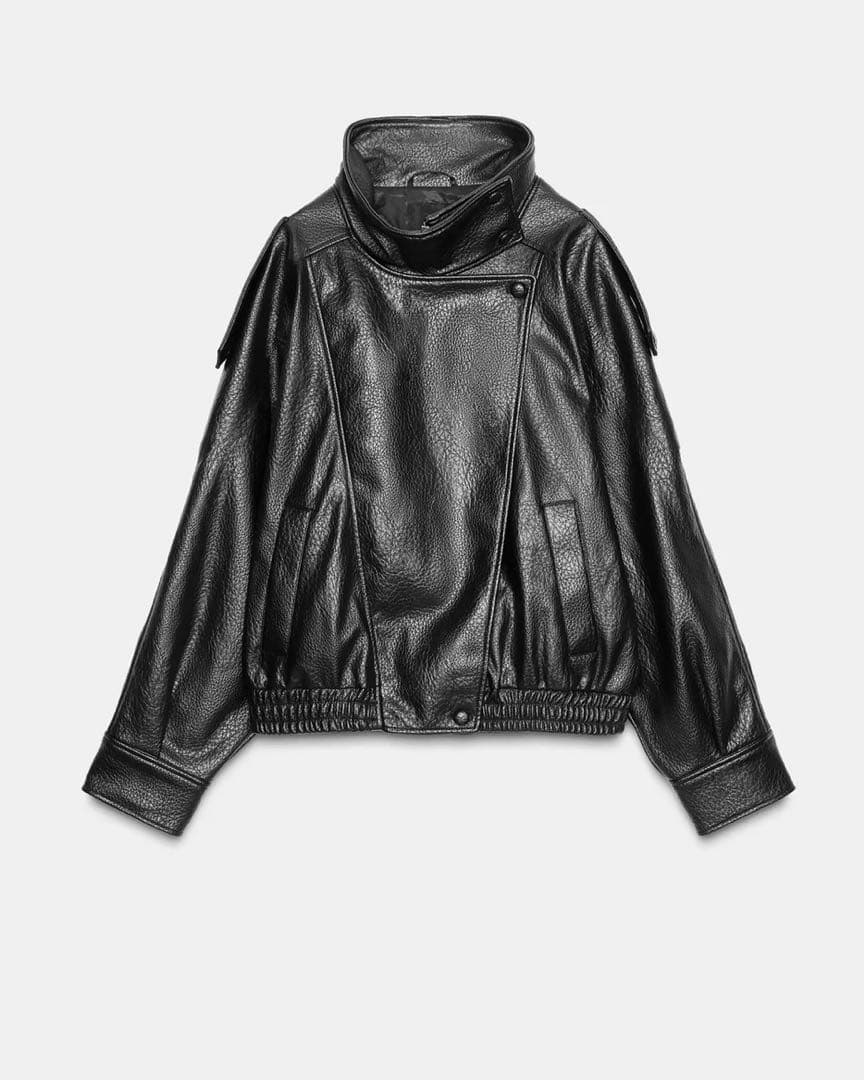 試着のみ】XS zara フェイクレザージャケット - メルカリ