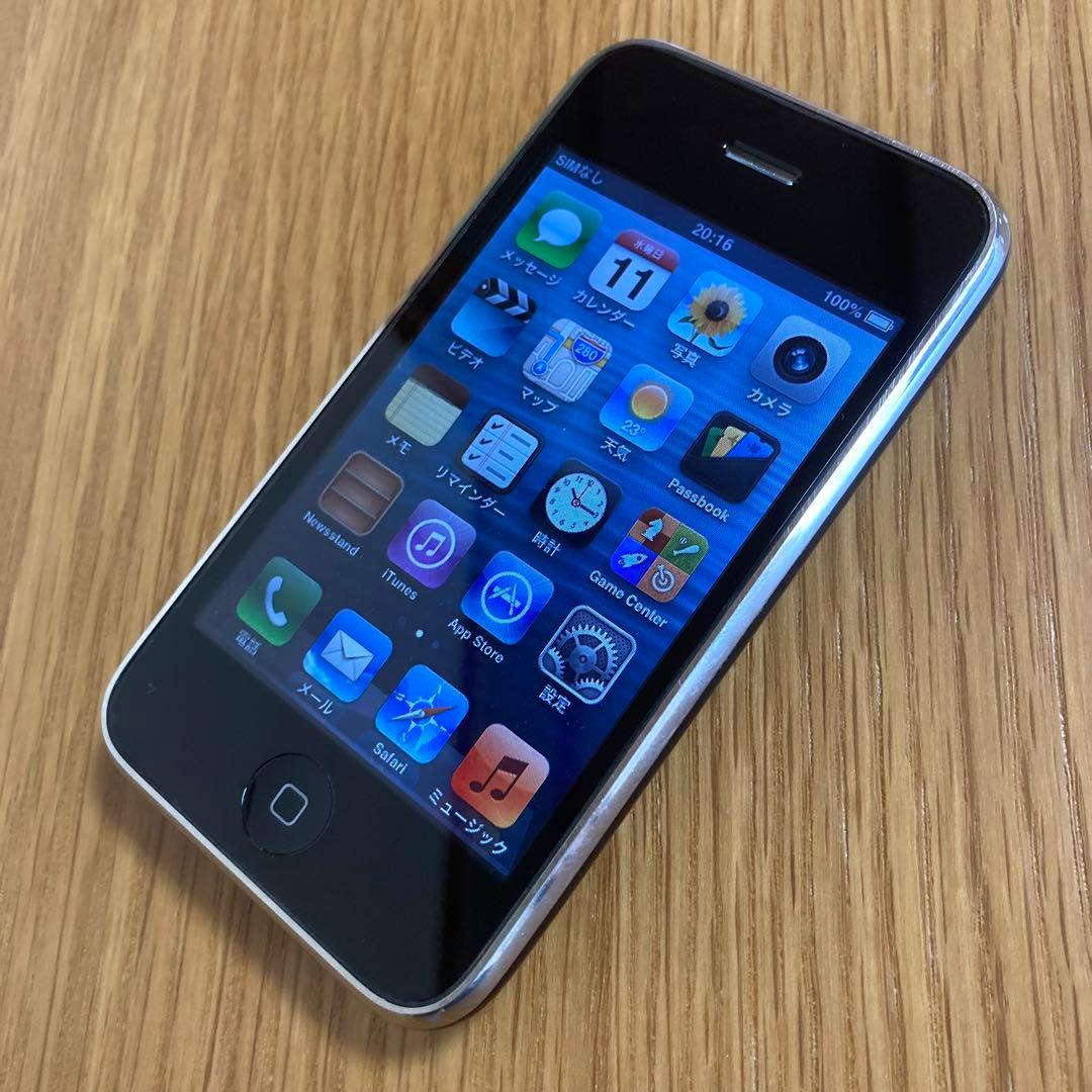 iPhone3GS 16GB ブラック 箱＋充電ケーブル付【初期化済】 - メルカリ