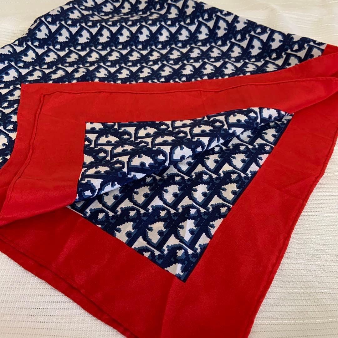 クリスチャンディオール ネイビー トロッター柄 大判スカーフ スカーフ