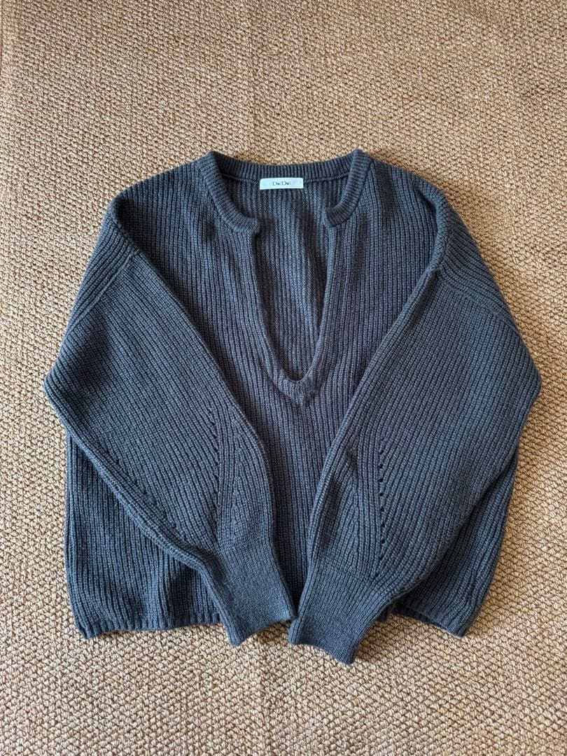 DouDou ドゥドゥ ニット ウール混スキッパープルオーバー - メルカリ