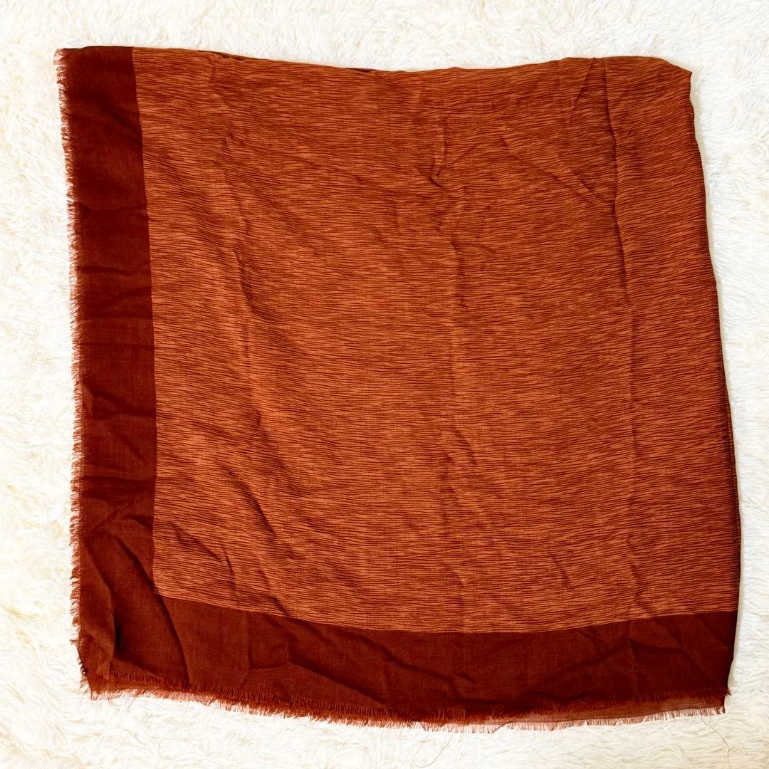 LOUIS VUITTON 大判ストール スカーフ フランス製 シルク オレンジ