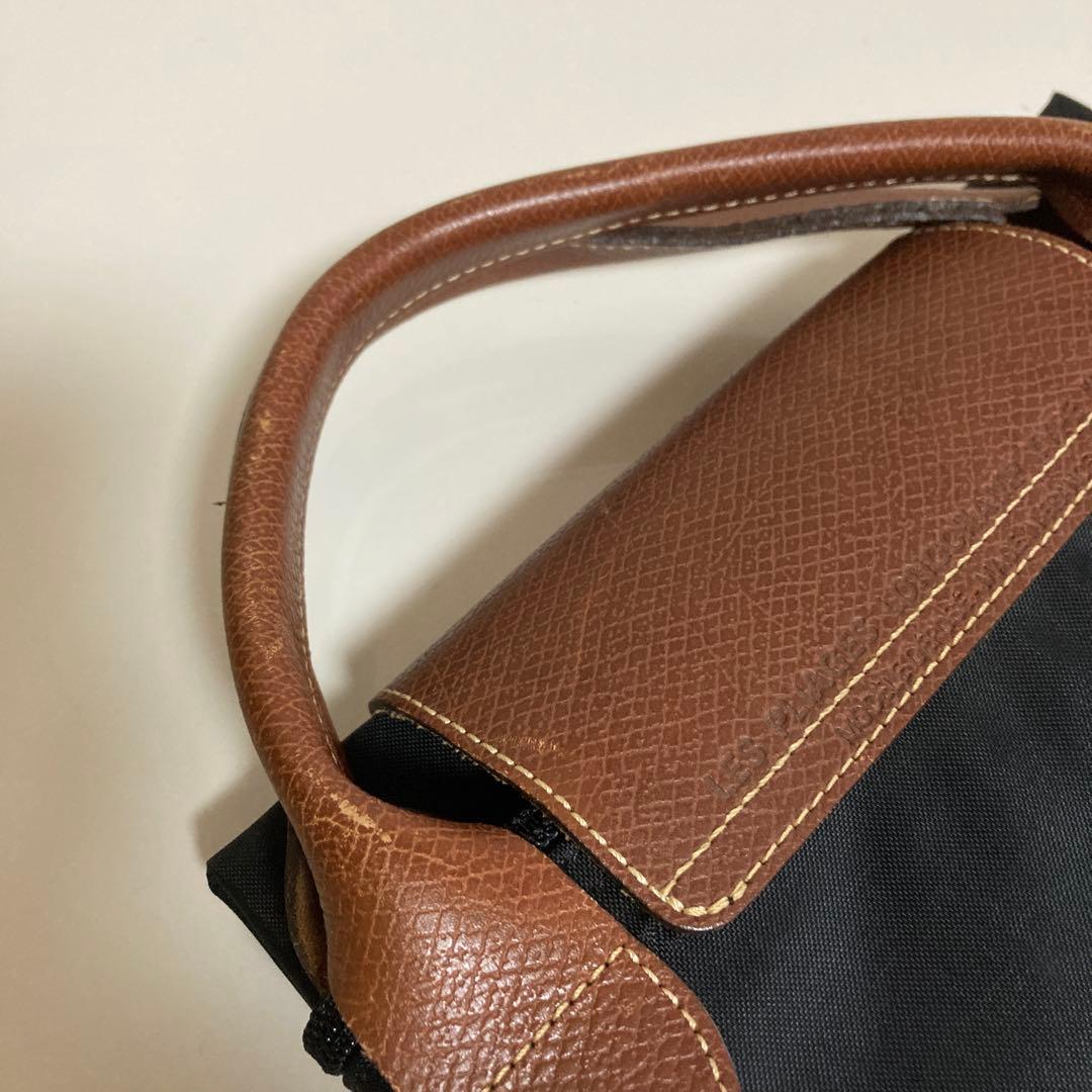 《極美品》ロンシャン　ルプリアージュ　バッグ 折り畳みトラベルバッグ　ボストン黒