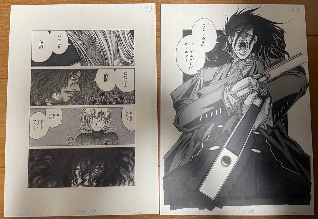 ヘルシング 20周年記念複製原画 王立国教騎士団セット