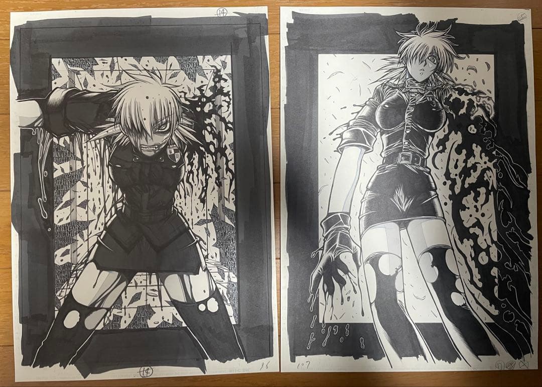 ヘルシング 20周年記念複製原画 王立国教騎士団セット