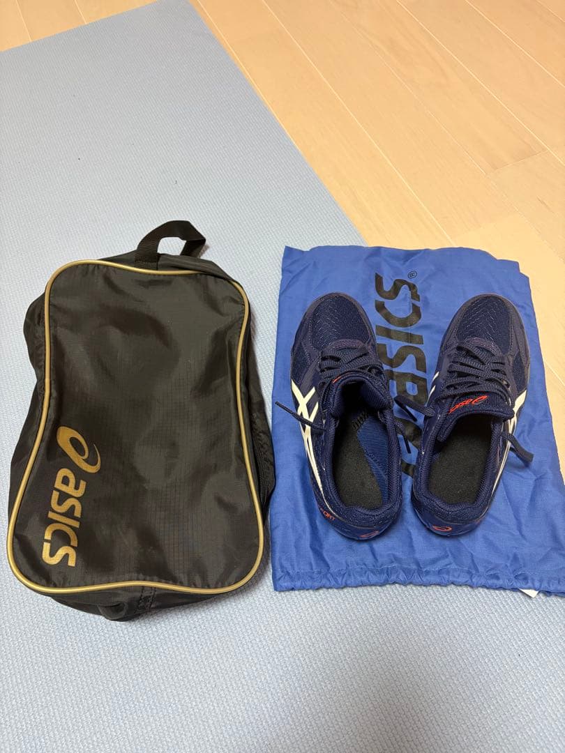 ASICS 陸上競技用スパイク ネイビー/ホワイト/オレンジ 25.0センチ