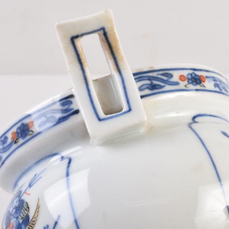 陶芸家 森野嘉光作 染錦 七福神図 双耳香炉 共箱 V 8506 - メルカリ