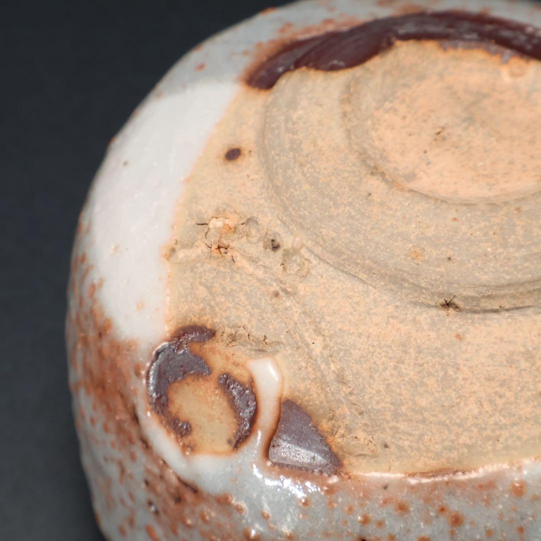 最終価格】抹茶碗 鼠志野亀の絵 月形那比古 夏至亀 共箱 R1424お14