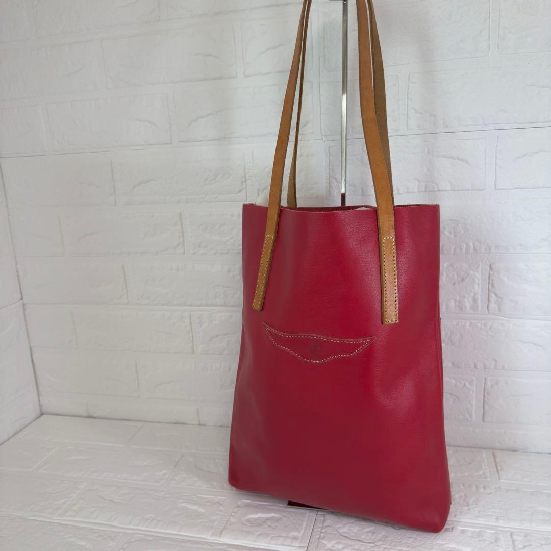 美品】 REDMOON レッドムーン レザー 赤 トートバッグ メンズ - メルカリ