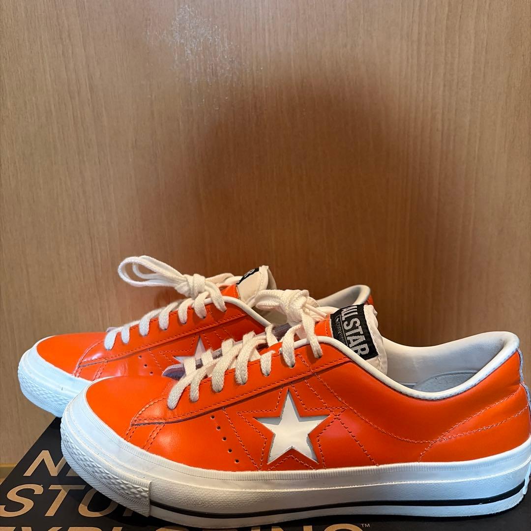 靴 CONVERSE ONE STAR J 25.0cm ORANGE