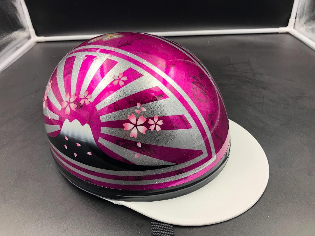 コルク半 カスタム 富士日章 3つボタン ピンクラップラメ 桜 送料無料