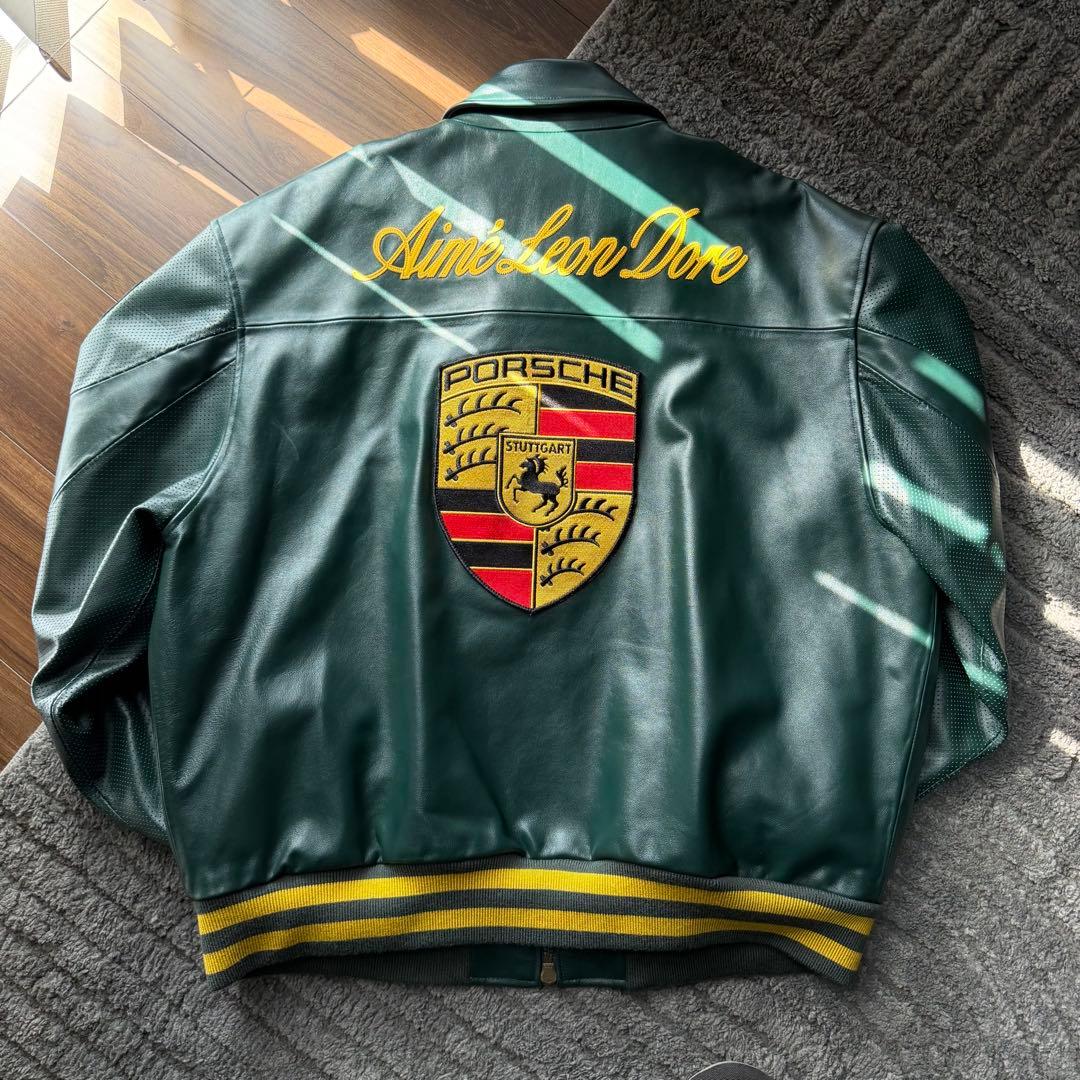 aime leon dore × porsche レザージャケット XL - メルカリ
