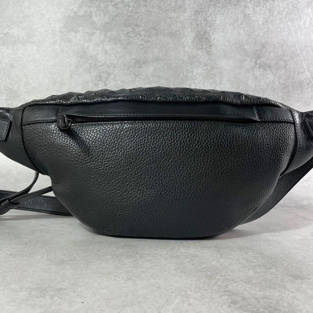 極美品】ジミーチュウ ボディバッグ ウエスト エンボス 総柄 黒 スター