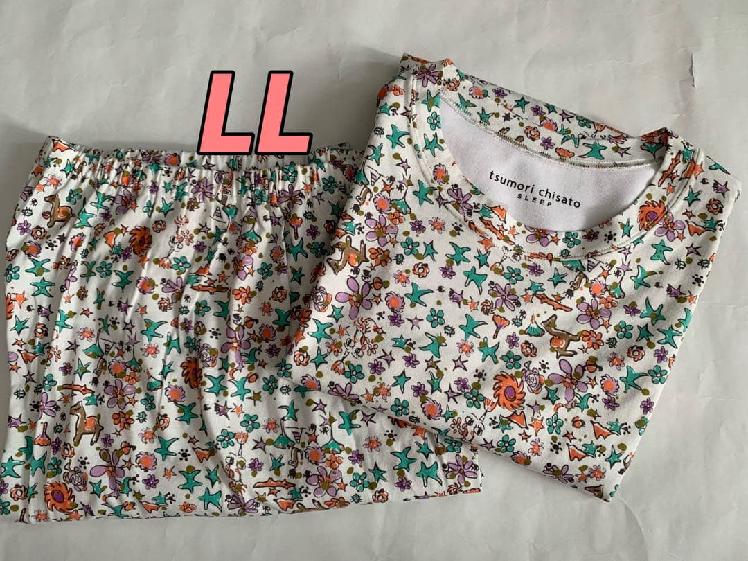 ワコール　ツモリチサト　パジャマ　LLサイズ　 UDX575 IV ツモリチサトスリープ 【綿100％】ふわっとやわらかなスムース素材