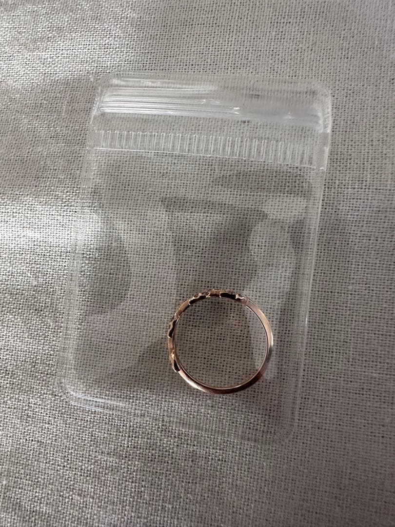 agete アガット K10 ピンキーリング 5号 廃盤 月桂樹 ローレルリーフ