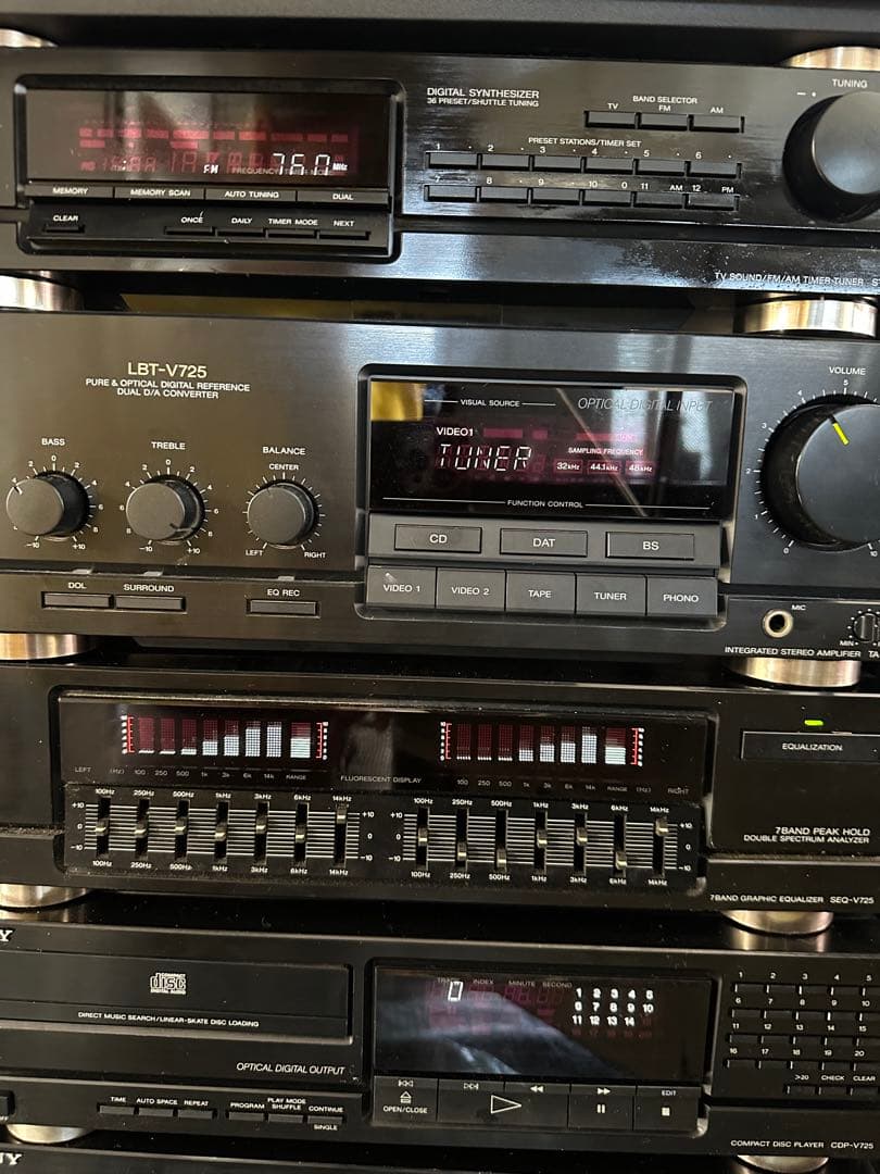 内蔵BT付きSONY システムコンポ LBT-V725完動品全てメンテナンス済み