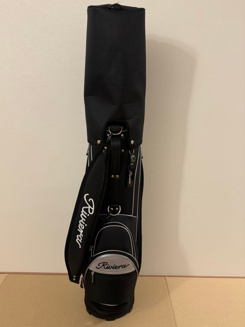 リビエラRiviera ブラックシルバー ゴルフ キャディバッグ - メルカリ