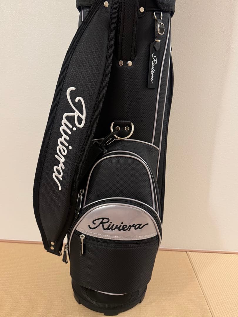 リビエラRiviera ブラックシルバー ゴルフ キャディバッグ - メルカリ
