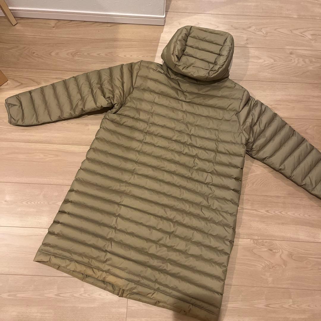 DANTON ナイロンタフタミドルダウンフーデッドコート ベージュ 36