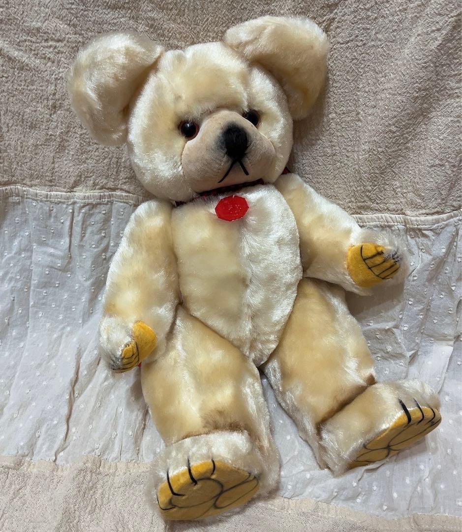 箱付き　当時物　昭和レトロ　ぬいぐるみ　くま　人形　テディベア　レトロ