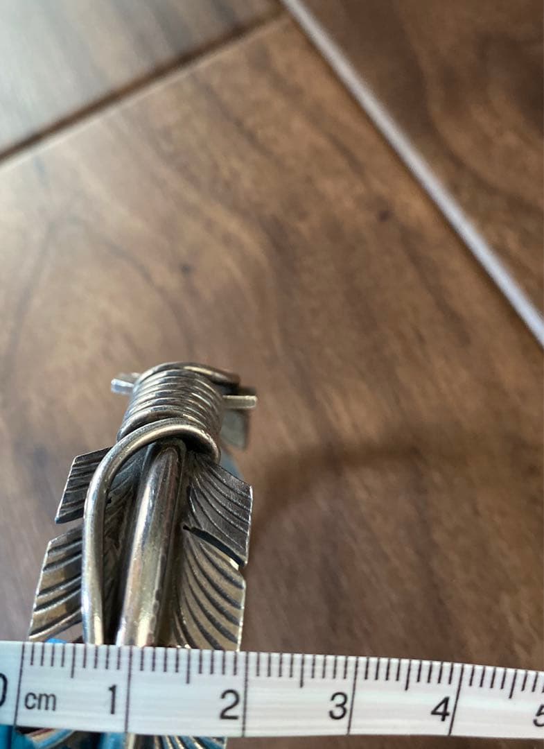 特大 ナバホ M.THOMAS バングル フェザー ワイヤー 刻印有り 925