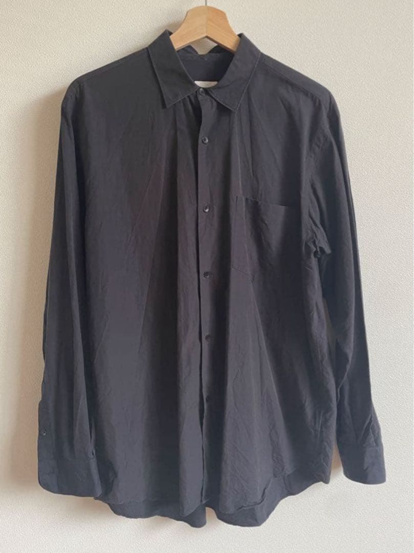 美品 COMOLI コモリシャツ サイズ4 ネイビー - メルカリ