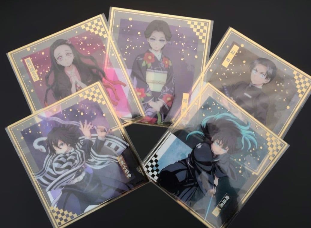 鬼滅の刃 アニプレックスオンラインくじ F賞 クリア色紙 5枚セット