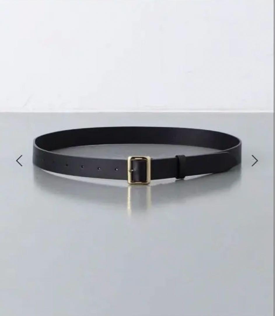 AURALEE ブラックベルト ゴールドバックル　M Lee レザーナローベルト ゴールドバックルベルト|Lee|リー