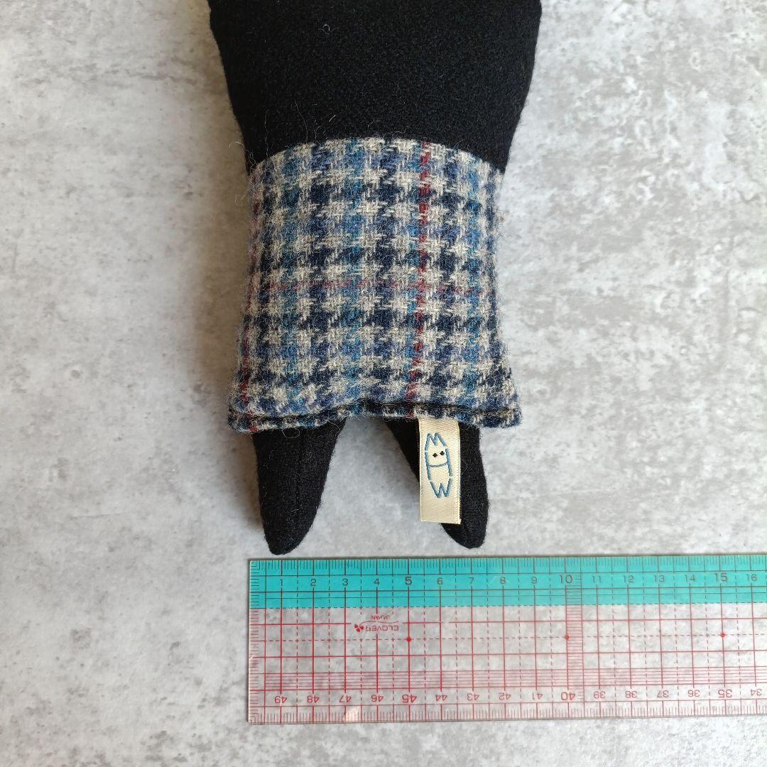 アメリカ製　ヴィンテージ　ぬいぐるみ　かわいい　黒色　チェック　うさぎ　レトロ