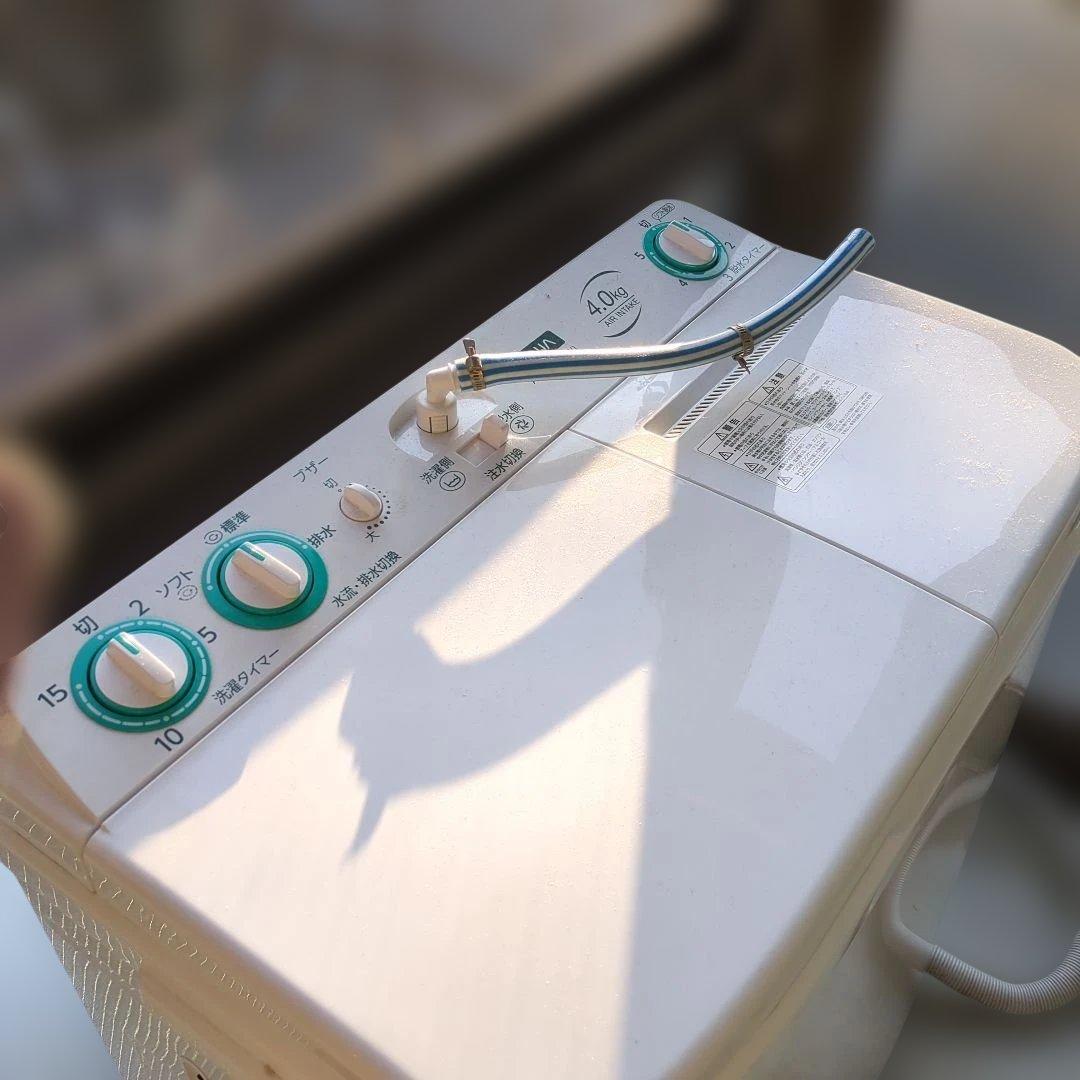 縦型洗濯機 AQW-N401(W) 本体 AQUA（アクア） [予約]AQUA 4.0kg 2槽式洗濯機 ホワイト AQW-N401-W