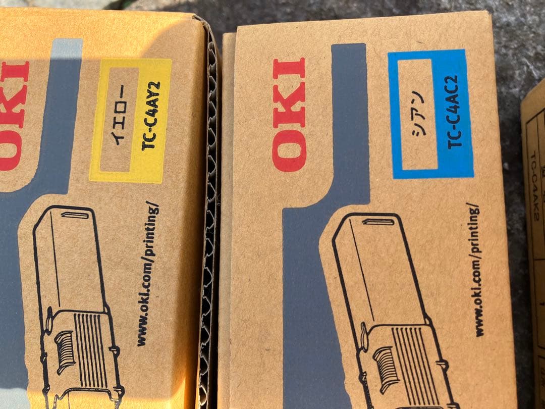 ジャンク品 使用済み OKI インクカートリッジ ブラック イエロー